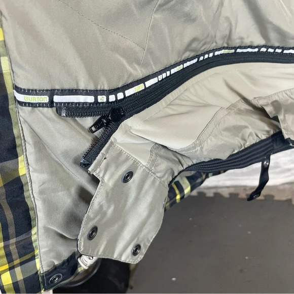 Burton dream dry ride women’s snowboarding jacket yellow plaid medium thermal - Picture 11 of 14
